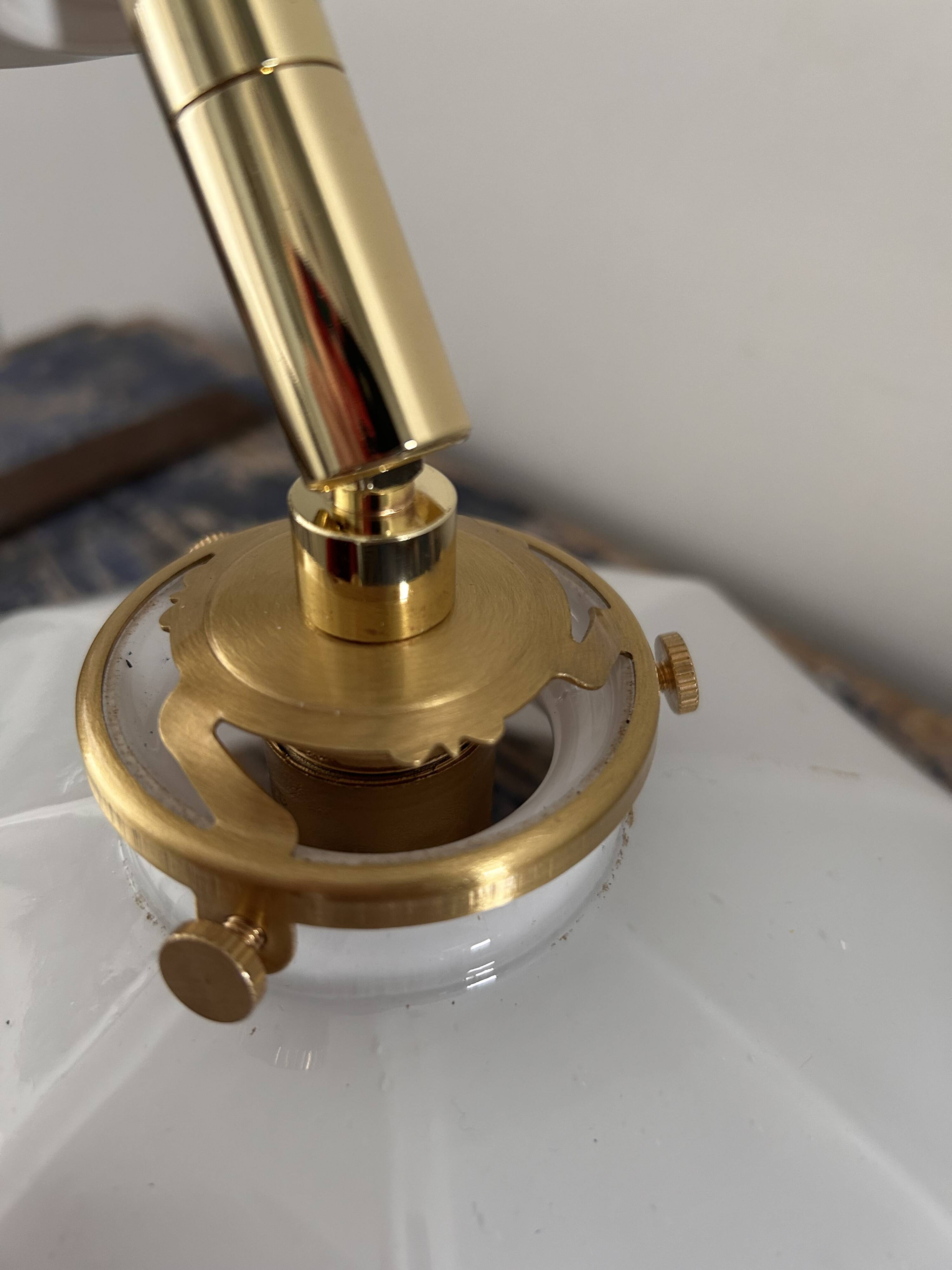 White opaline wall light