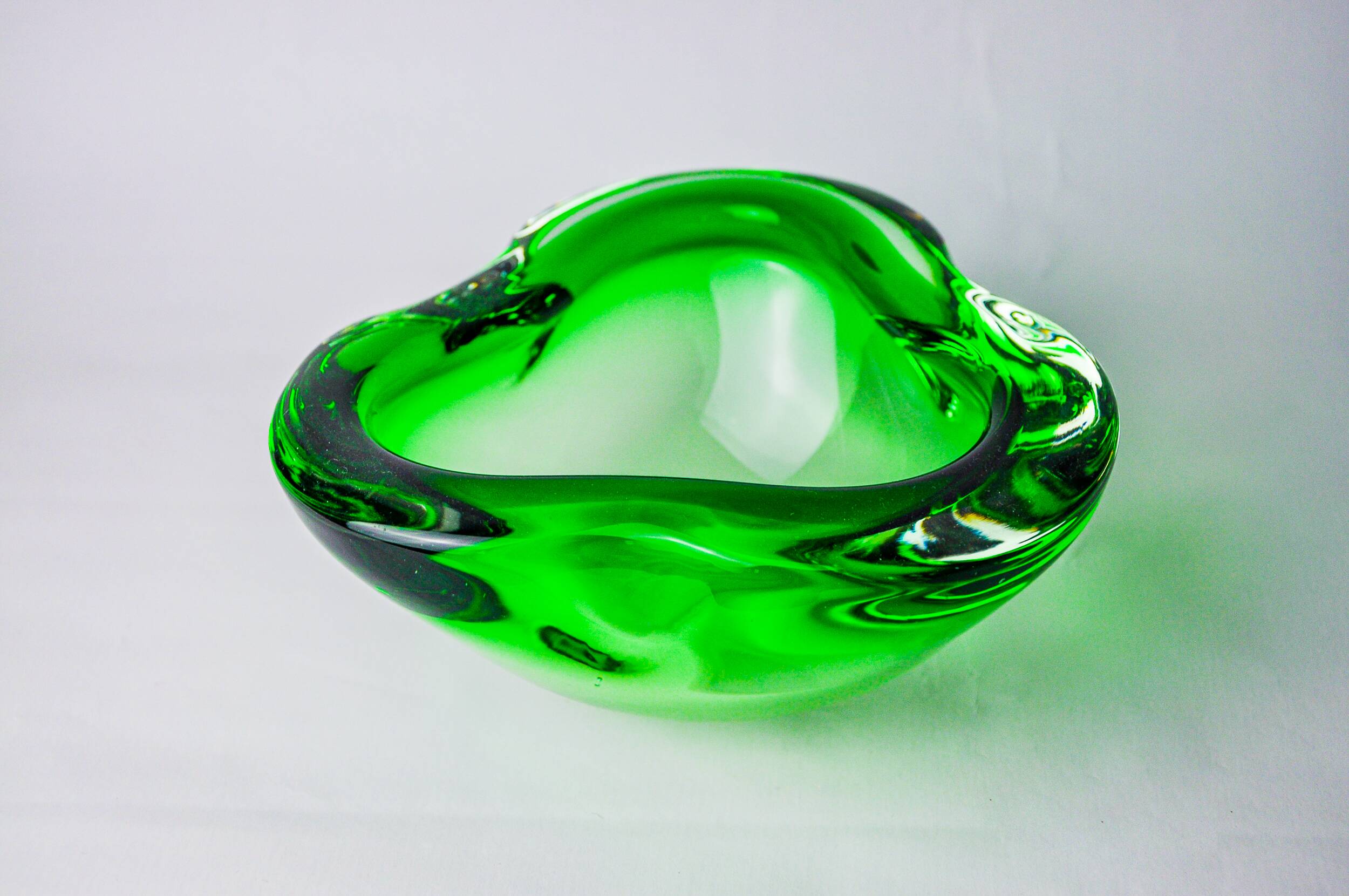 Green Sommerso ashtray by Seguso, Murano glass, Italy, 1970