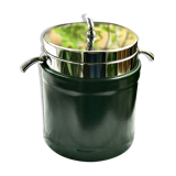 Ice bucket 1970 green leather