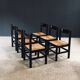 Mid-Century Modern Carimate Dining Chairs, Italy, 1970s, Set of 6