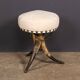 Tabouret en corne de vache victorien du 19e siècle vers 1890