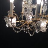 Chandelier bronze and crystal