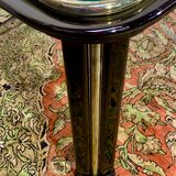 Glass coffee table, chromed steel, Design Italy 1960