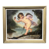 Painting "Cupid". Oil on canvas.