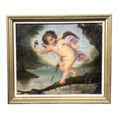 Painting "Cupid". Oil on canvas.