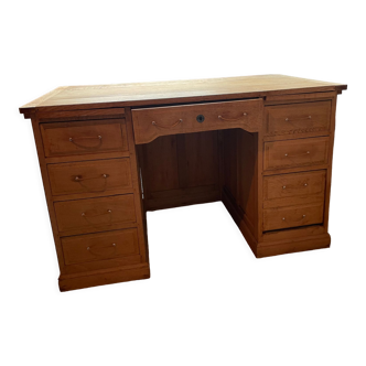 Bureau d'instituteur en chene brut