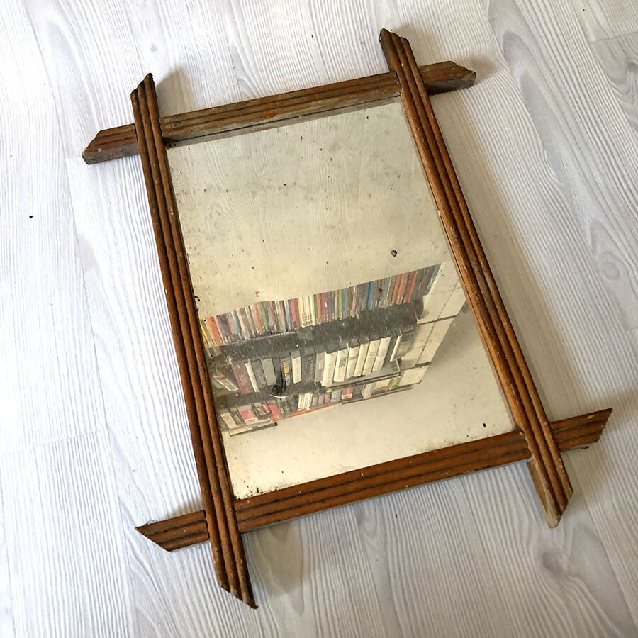 Vintage wooden mirror