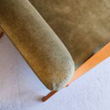 Mid Century Easy Chair Model B - 310 Var in Forest Green Velvet