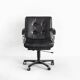 Vintage leather armchair. Swivel, on casters, multi-position. Norway, 1970s.