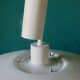 1970s pendant light in white lacquered metal. Denmark 1975