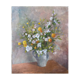 Painting made in oil on embedded canvas