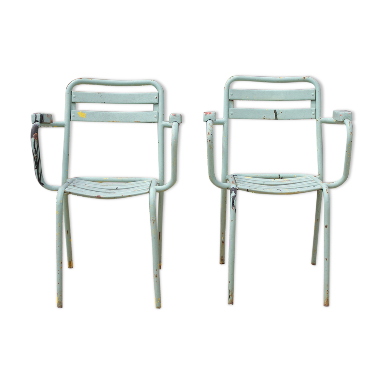Paire de fauteuils de jardin vintage