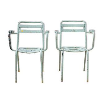 Paire de fauteuils de jardin vintage