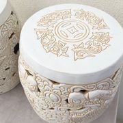 Tabourets en céramique émaillée Art Décoratif