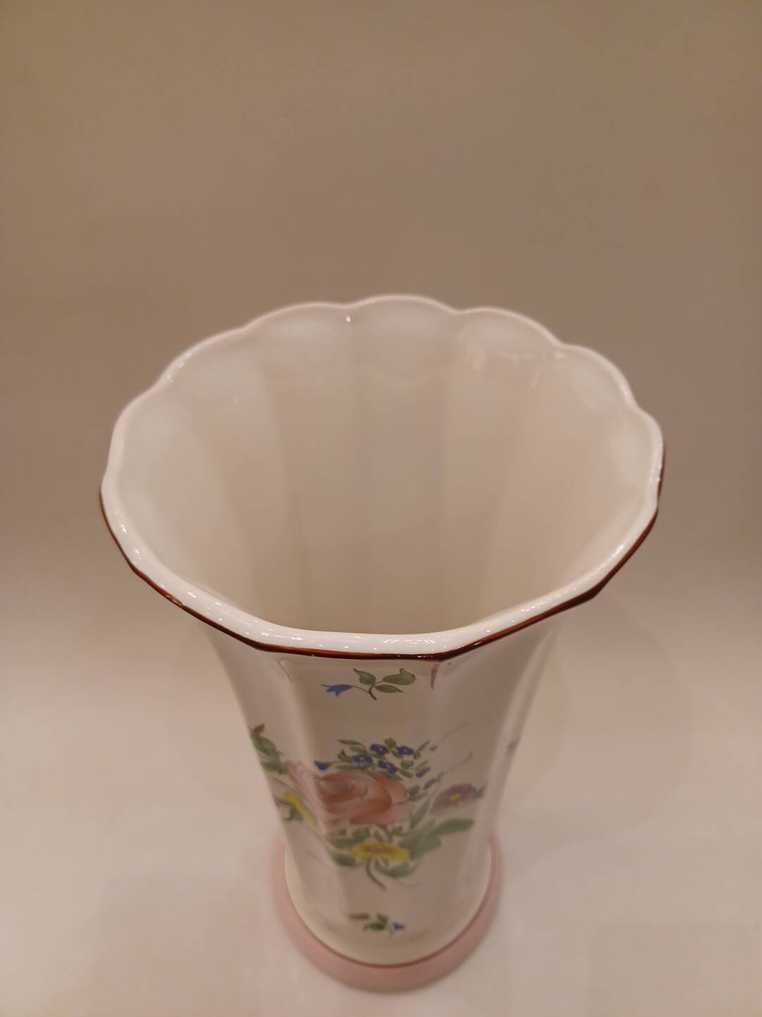 Large Luneville earthenware vase 35 cm, circa 1950.