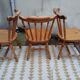 Set 6 chaises western bistrot vintage
