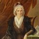 Peinture ancienne, portrait d’une noble dame, huile sur toile, XIXe siècle