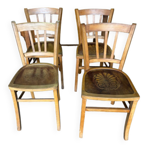 ensemble de 4 chaises - bistrot