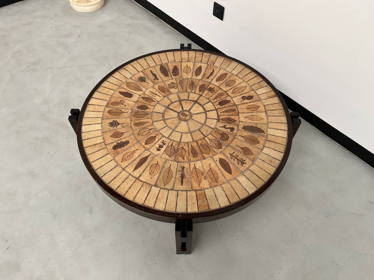 Coffee table "Les Herbiers" by Roger Capron