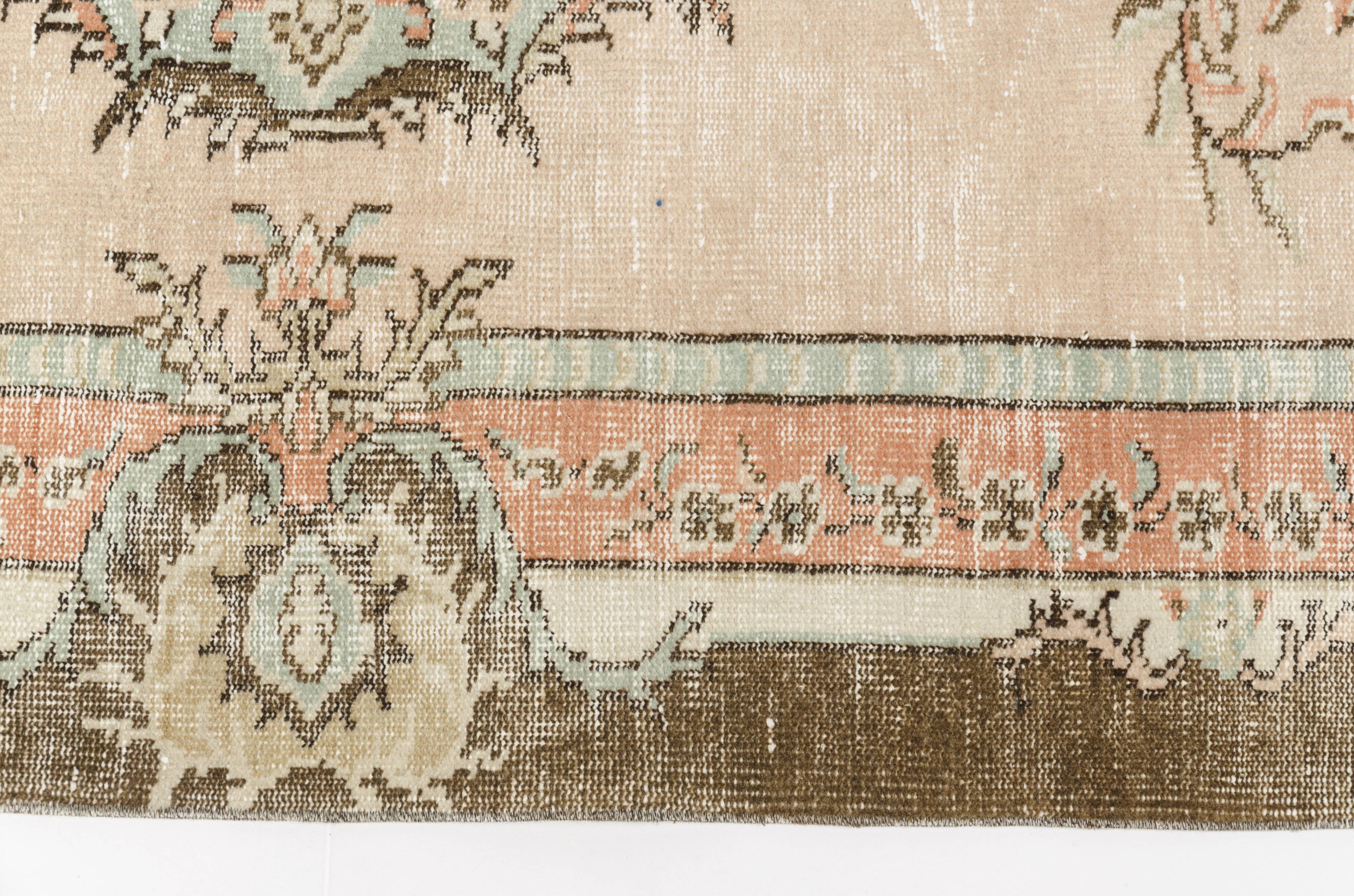 Geometric Handknotted Wool Rug