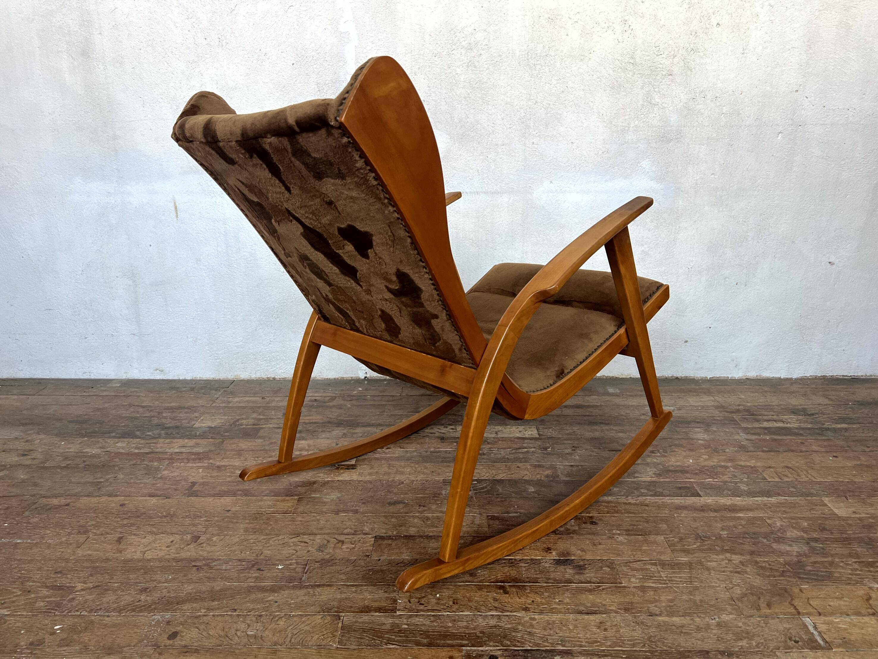 Rocking chair vintage scandinave 1950 1960