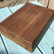 Massive Danish-made teak box 60s without hinges