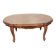 Louis XV style oval coffee table with glass top