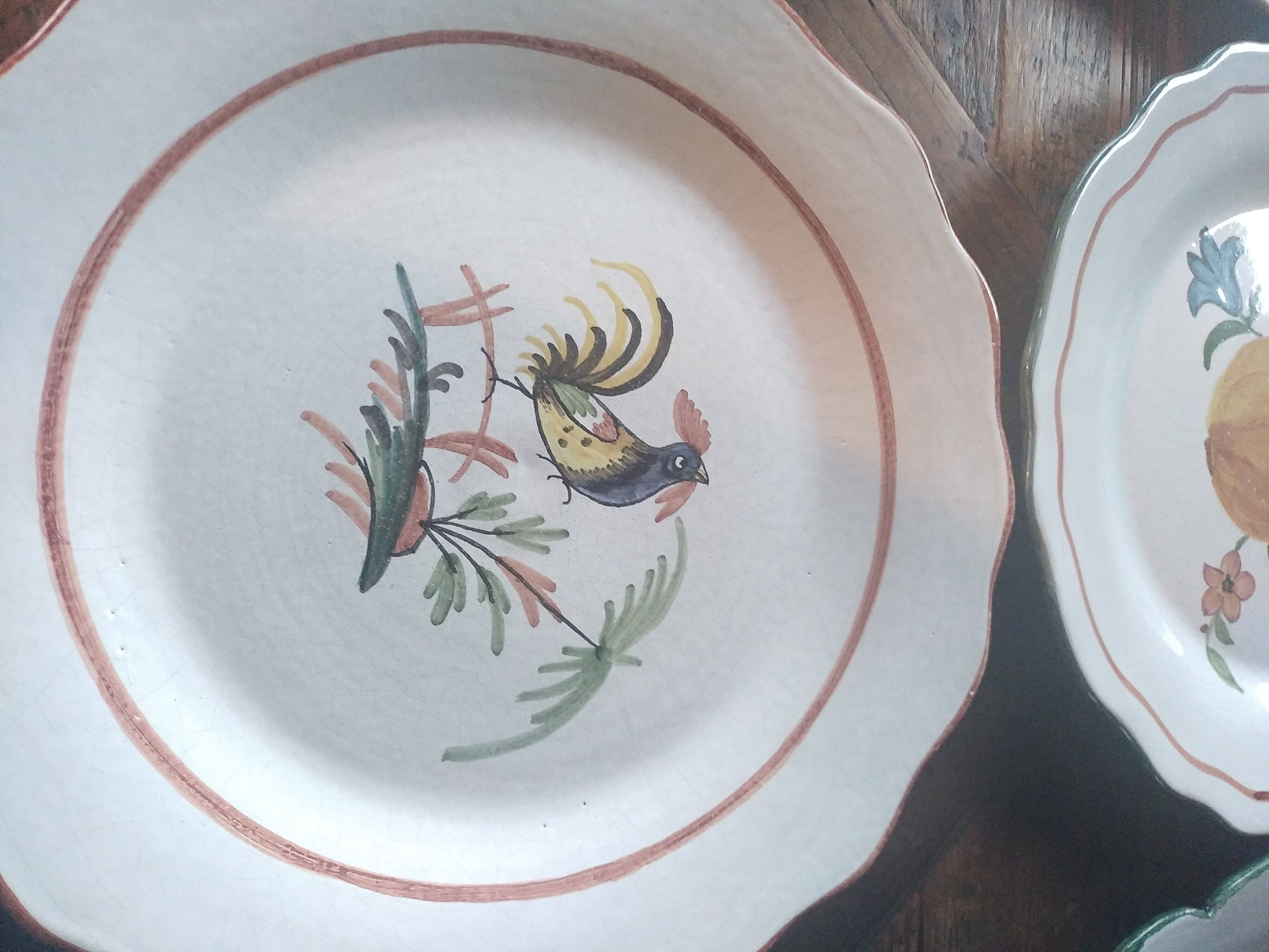 Ceramic plates. 70s/80s Work inspired by the 16th and 17th centuries.