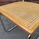 Ensemble de 4 Chaises vintage modèle Cesca B32 en chrome et bois