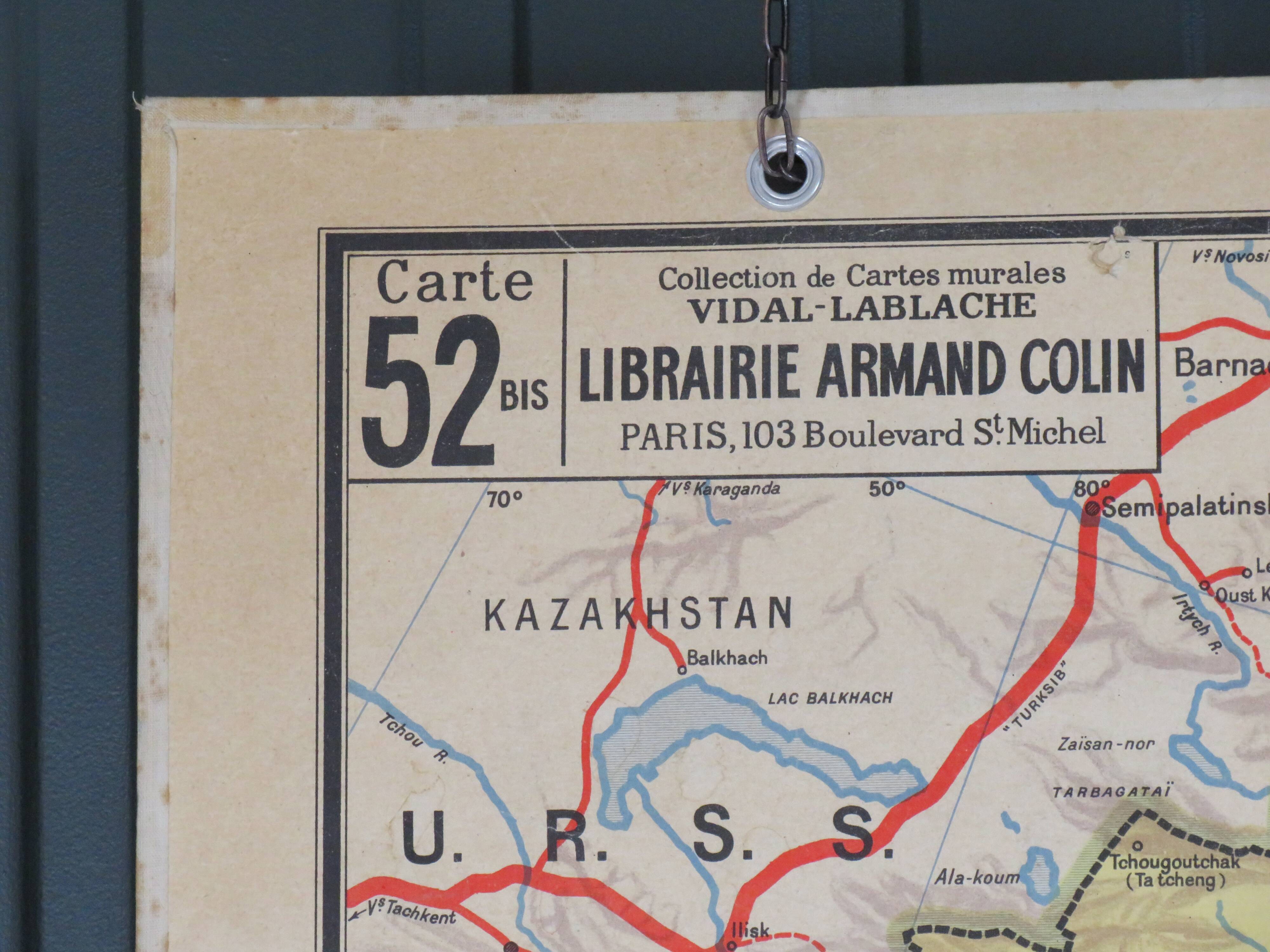 Ancient school map of China No.52 - Vidal Lablache