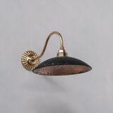 Antique brass and mercury glass wall light (19 available)