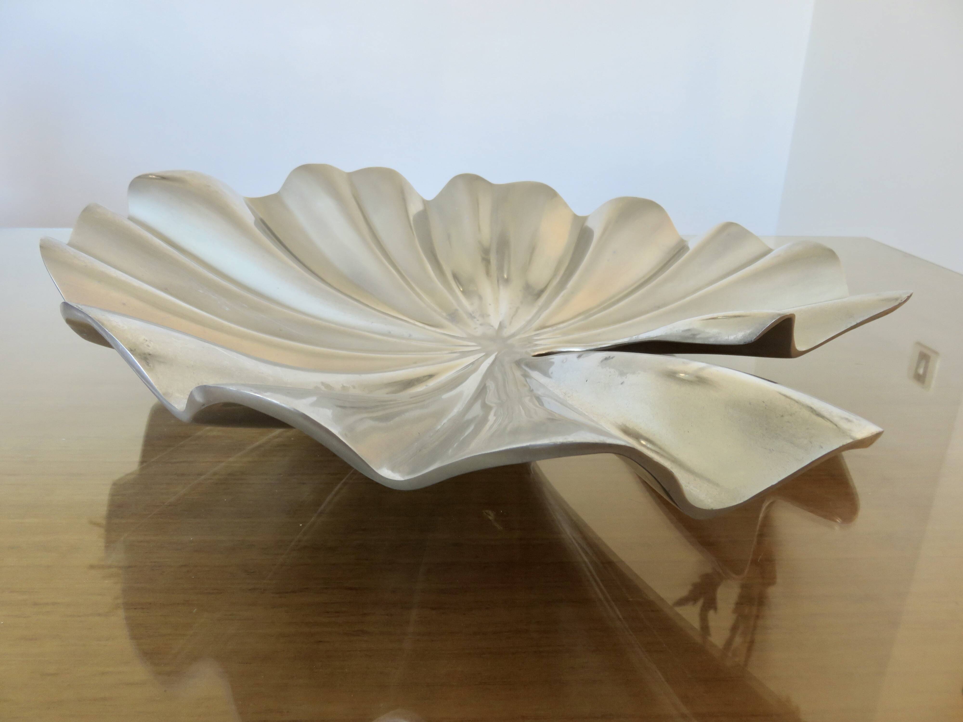 Aluminum fruit basket, French design 1970