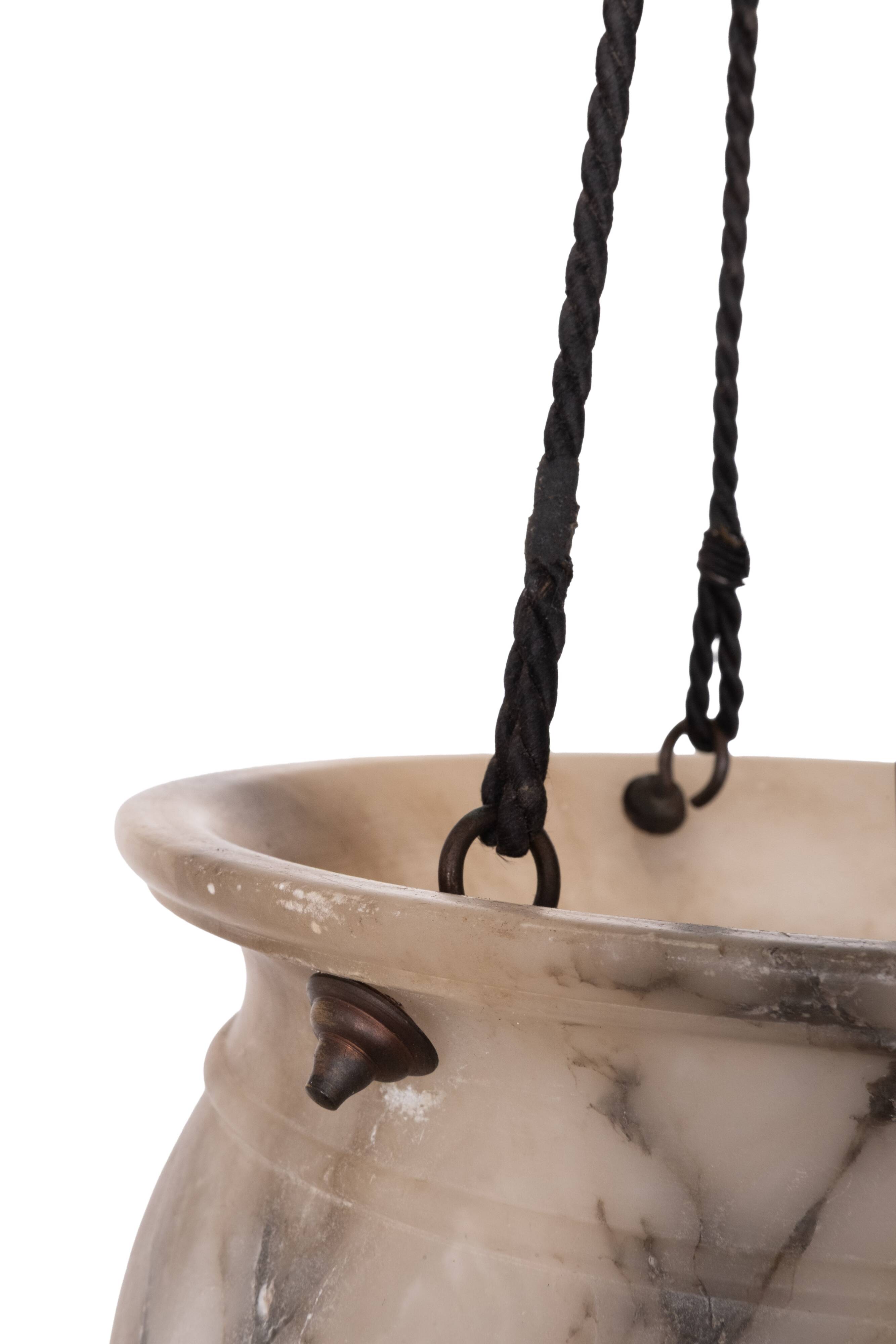 Stunning French Alabaster pendant lamp 1920s