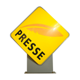 Light sign "Press" double-sided