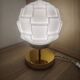 Cubical opaline rose Art Deco lamp on a stem