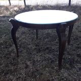 Circular coffee table miror tray