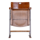 Restored bauhaus folding chair, beech plywood, revived polish, czechia, 1930s
