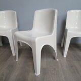 4 chairs and table vintage Gilac 1970s