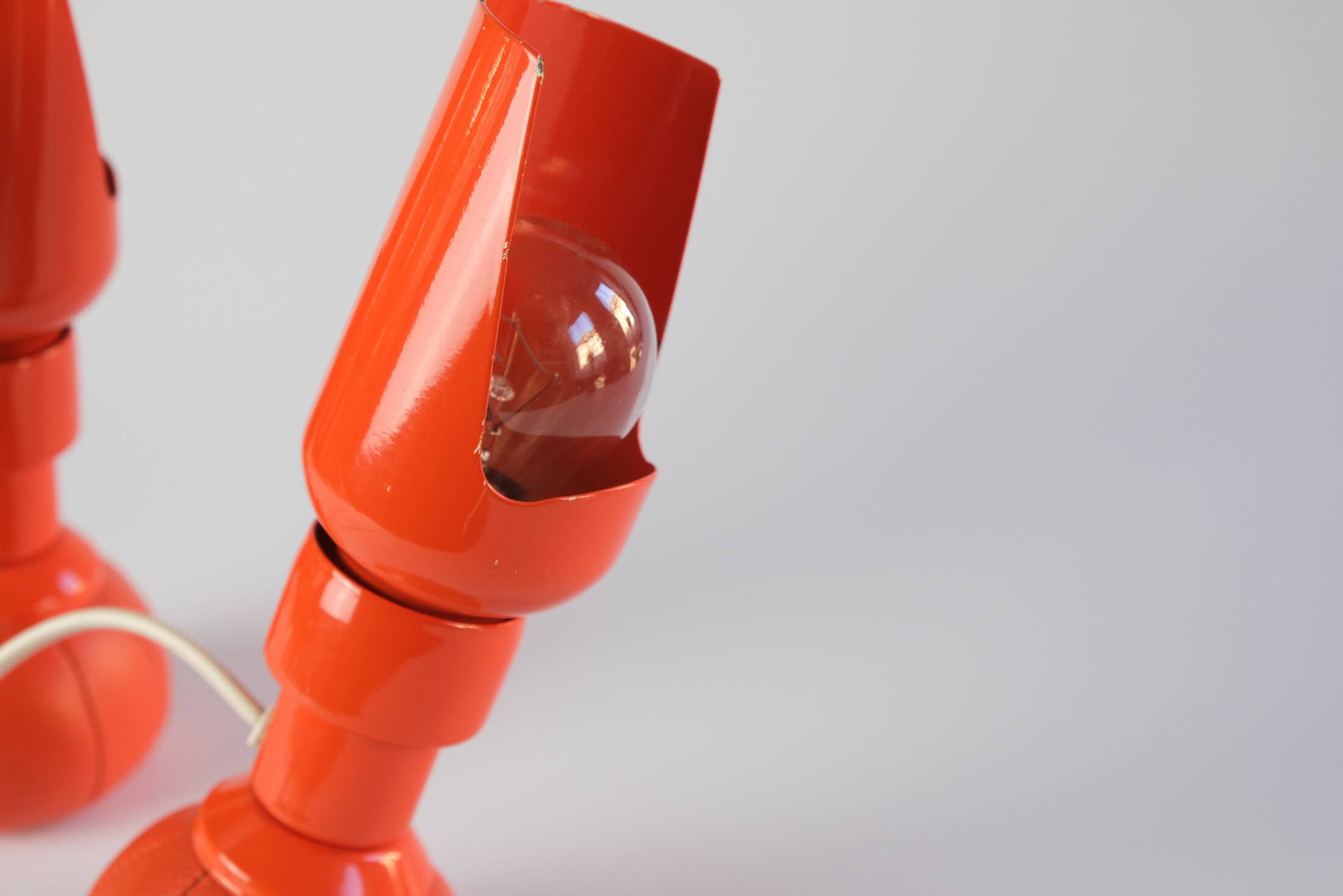 Rare paire de lampes Gino Sarfatti modèle 600P du milieu du siècle pour Arteluce, Italie 1966