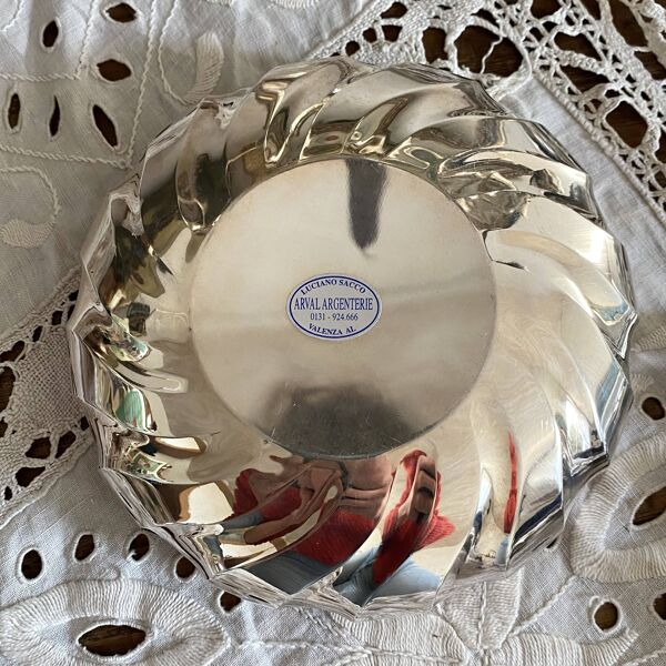 Coupe, vide-poche en argent ARVAL, Luciano Sacco, Valaza