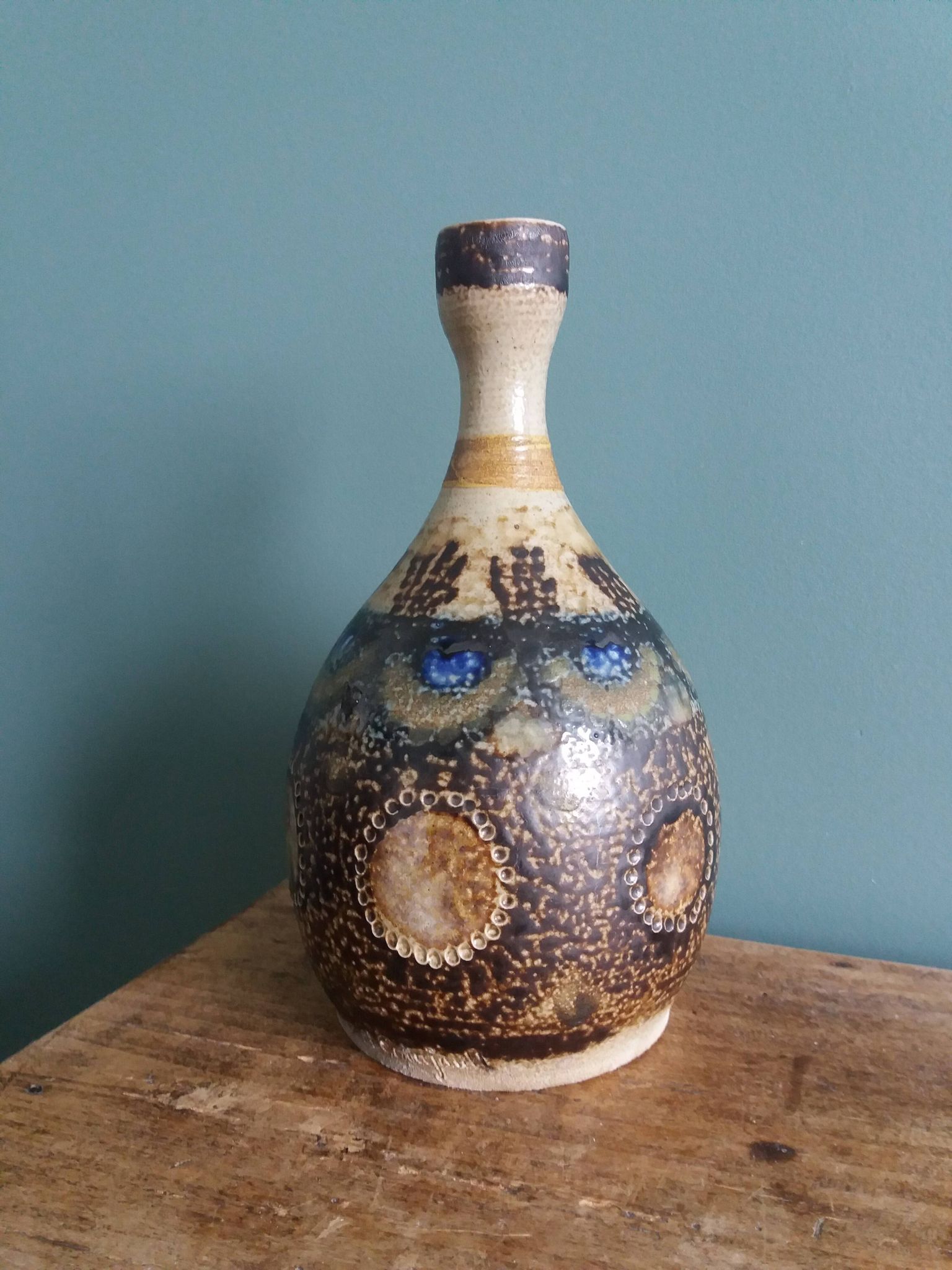 Vase en grès signé Jean Claude Courjault Keraluc