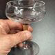9 antique champagne glasses frosted engraved decor slender molded foot