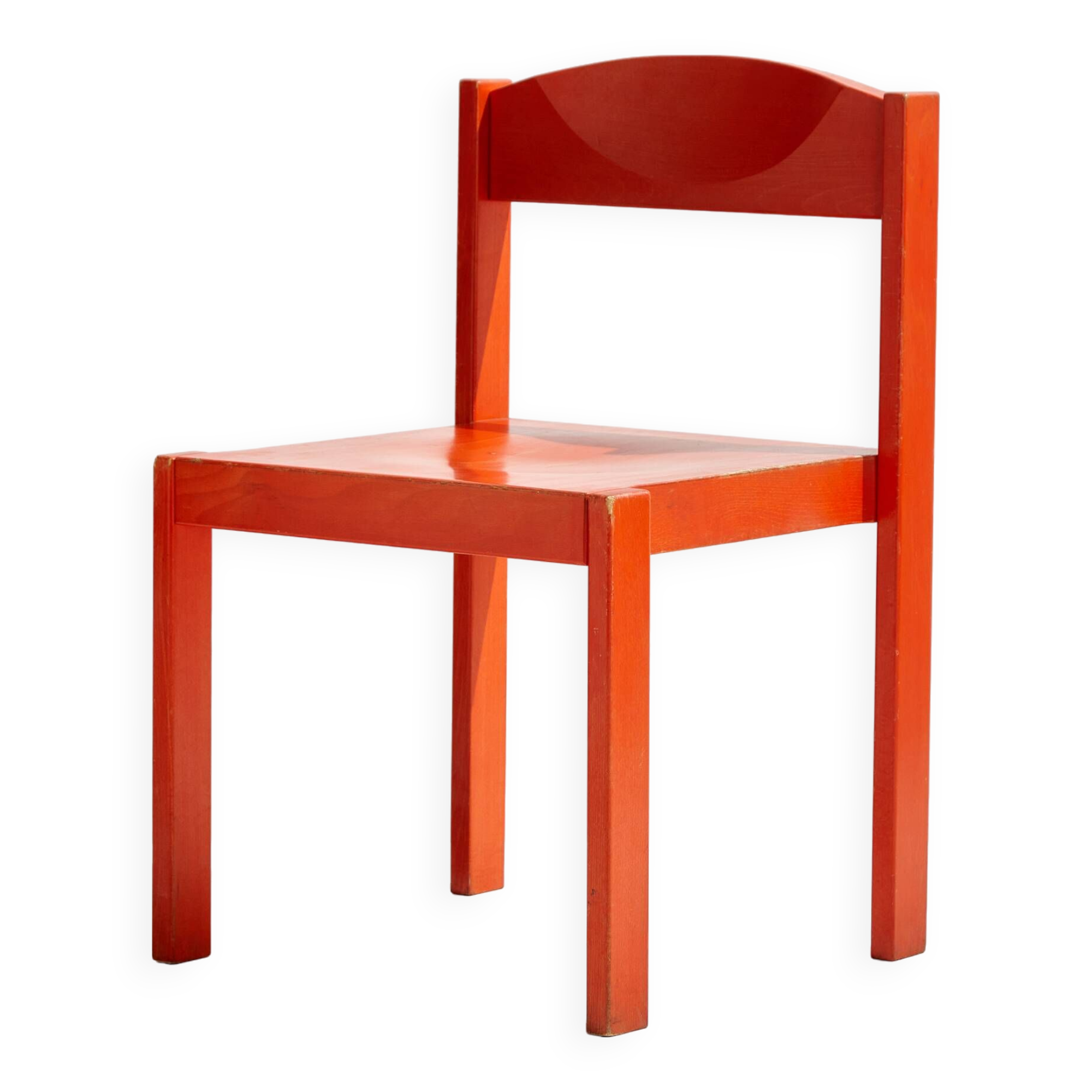 Oak stacking chair, 1970s