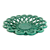 Vintage Vallauris ceramic braided fruit cup