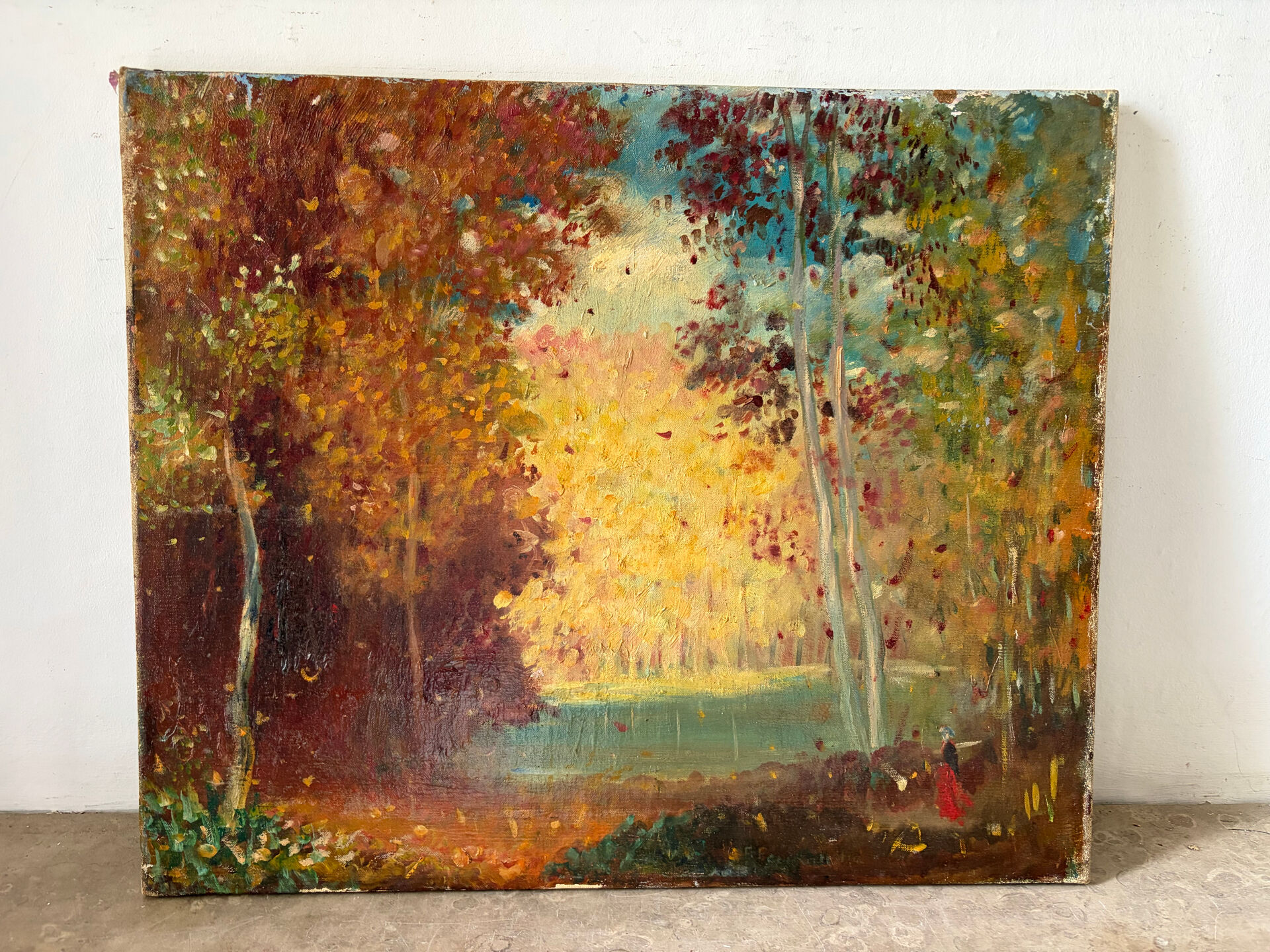 Romantic landscape, oil on canvas