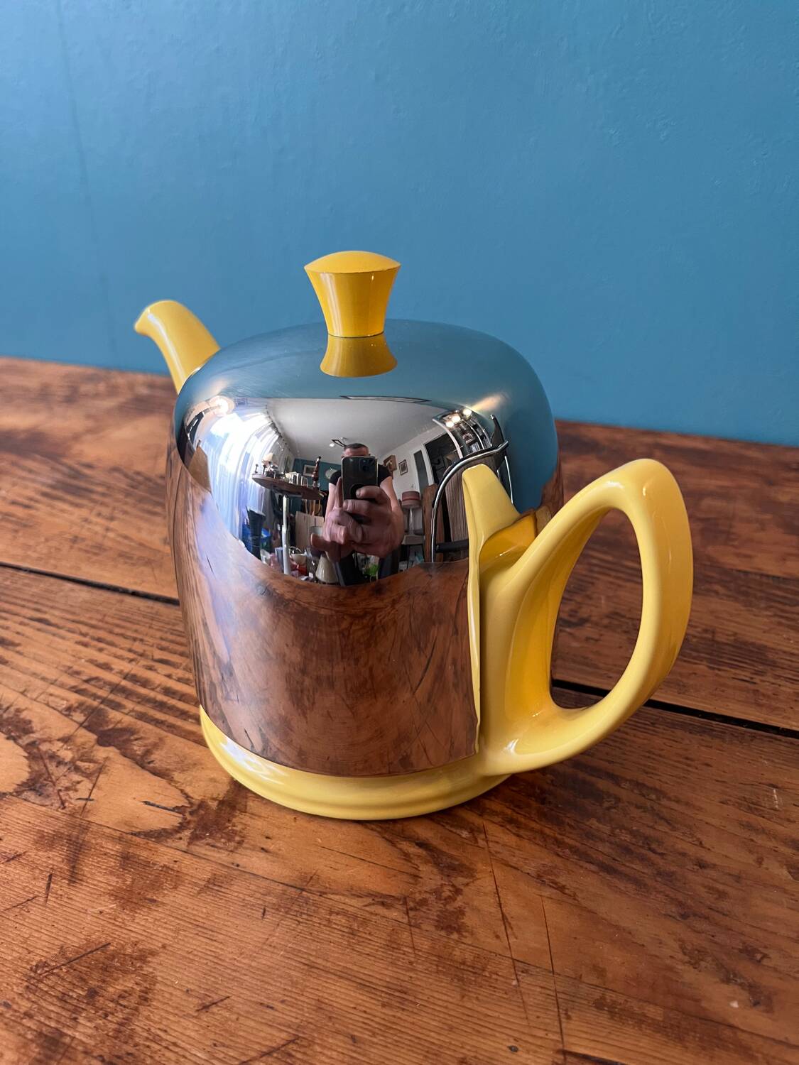 Yellow teapot salam tea guy degrenne vintage 4 cups