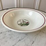 Plat creux Saint-Amand Céranord motif moulins années 60