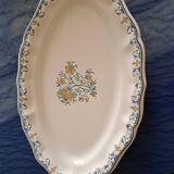 Gien earthenware dish with "Moustier à la Grenade" decoration