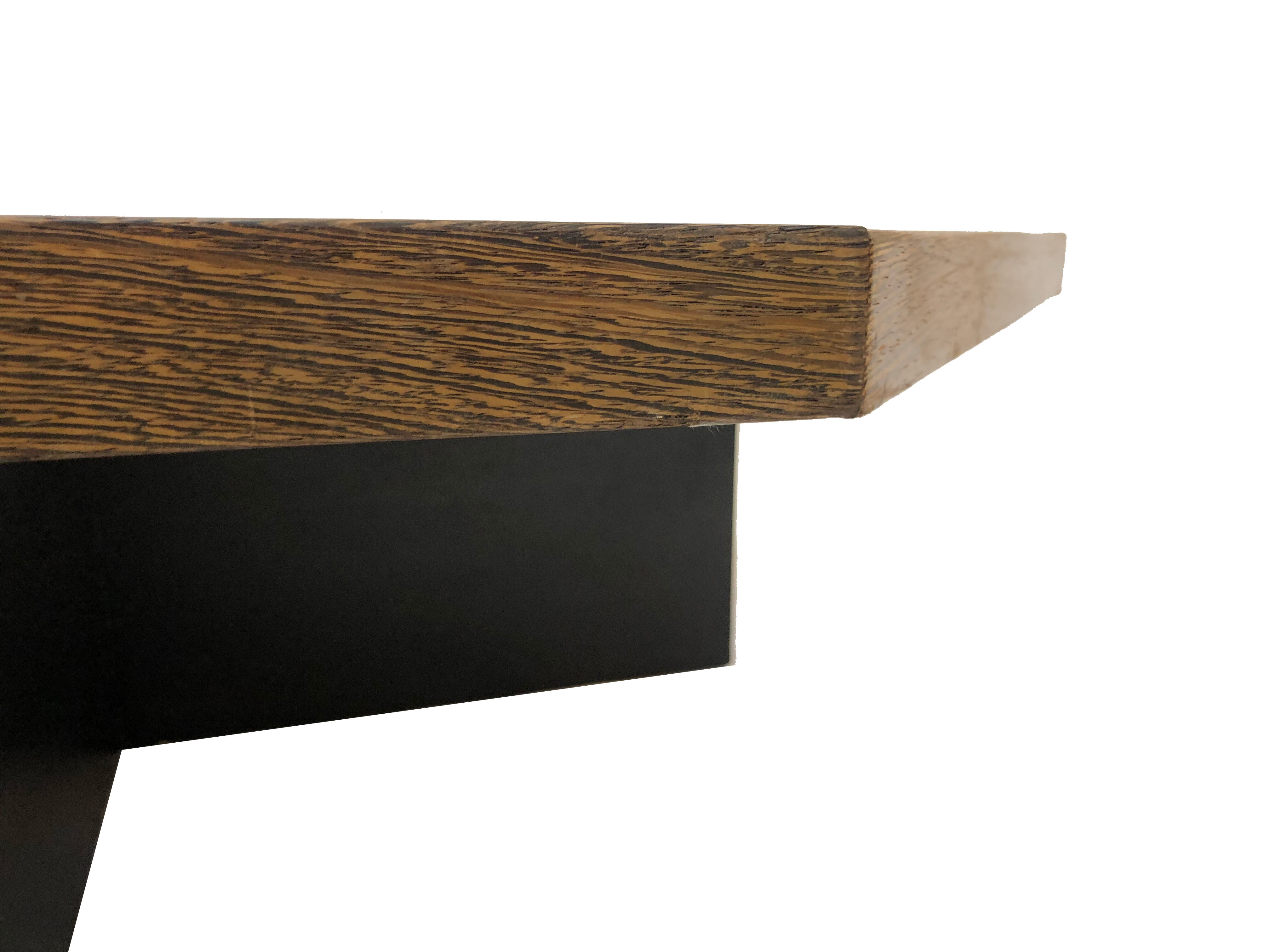 Vintage coffee table wenge hexagon 1960