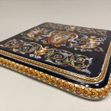 Gien square table mat renaissance make blue